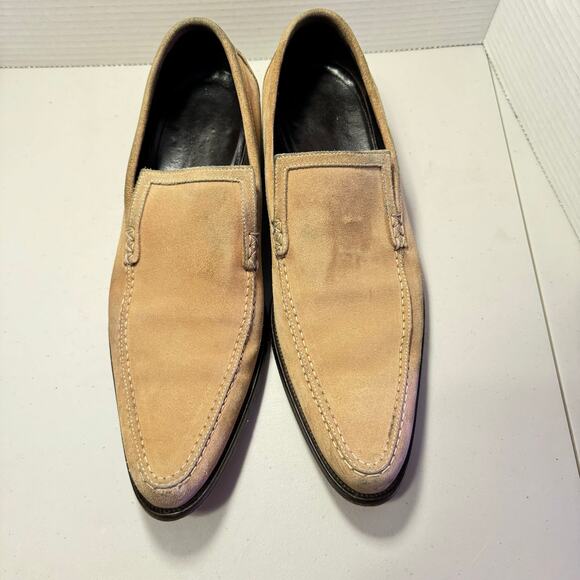 DONALD J PLINER LIGHT TAN SUEDE DRESS SHOES WITH LEATHER SOLES SZ M 9 *Gorgeous* main image 9